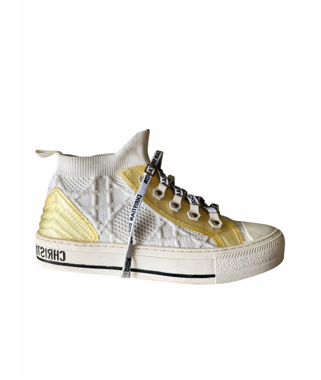 CHRISTIAN DIOR Белые текстильные кеды, фото 1