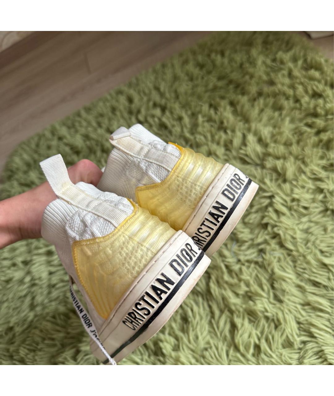 CHRISTIAN DIOR Белые текстильные кеды, фото 4