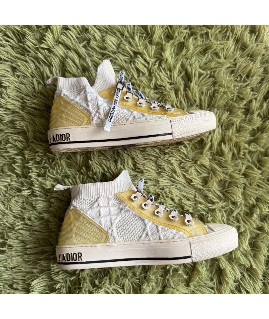 CHRISTIAN DIOR Белые текстильные кеды, фото 3