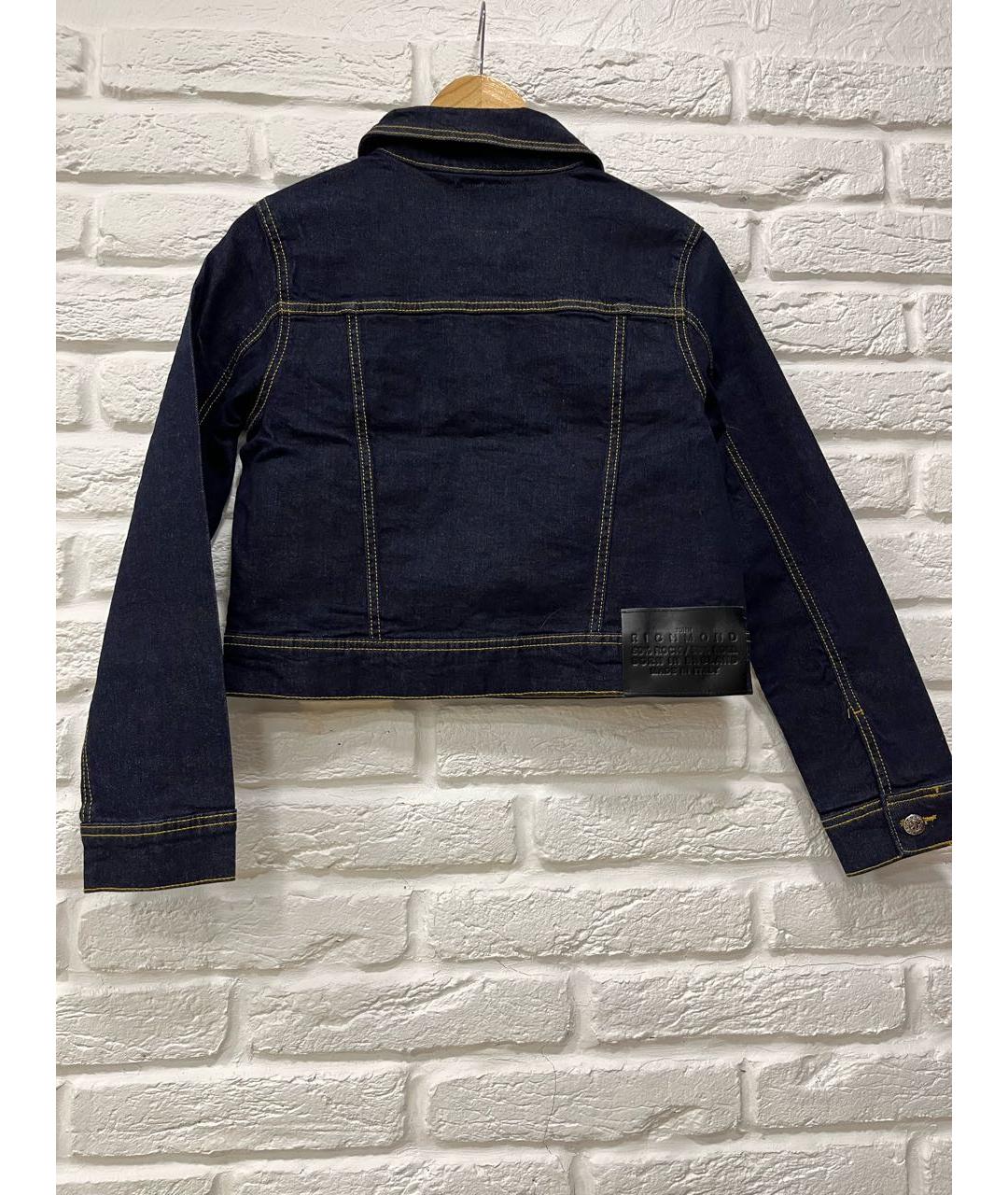 JOHN RICHMOND Темно-синий деним жакет/пиджак, фото 2