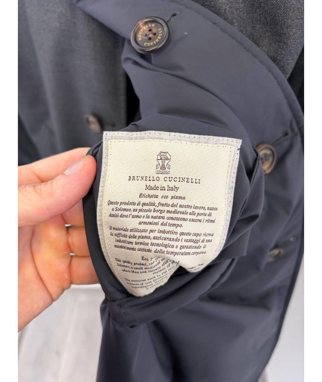 BRUNELLO CUCINELLI Мульти шерстяное пальто, фото 3