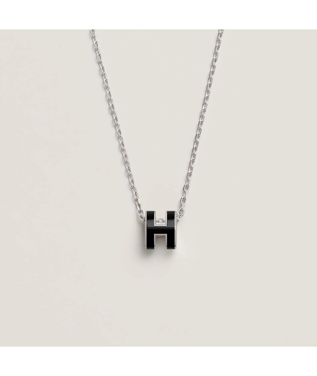 HERMES Черная металлическая подвеска, фото 7