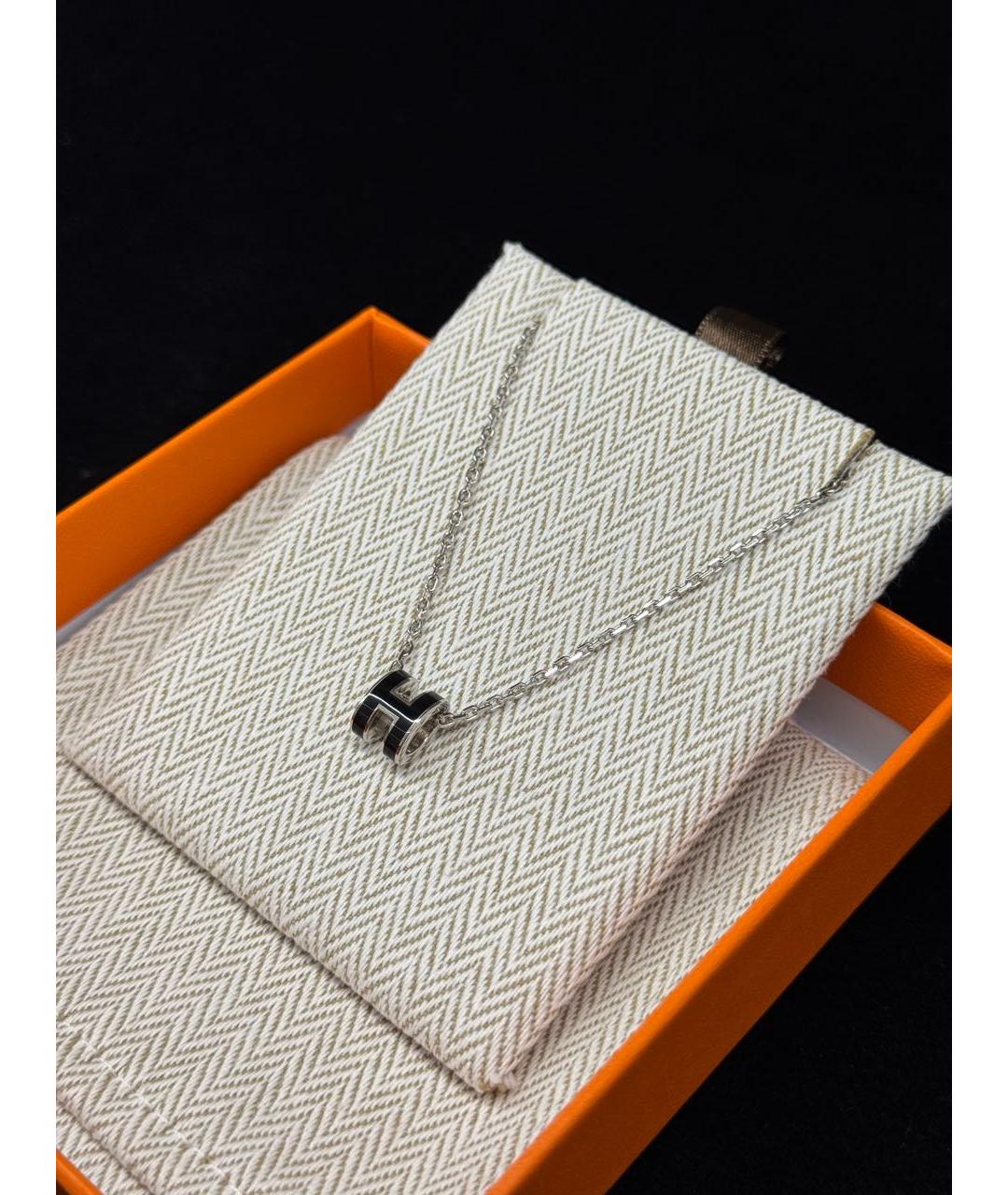 HERMES Черная металлическая подвеска, фото 4