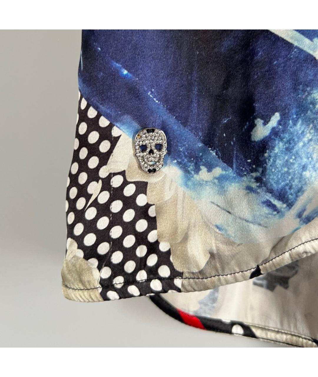PHILIPP PLEIN Мульти шелковая футболка, фото 6