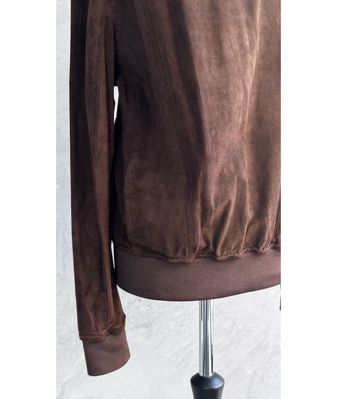 P.A.R.O.S.H. Коричневая замшевая куртка, фото 3