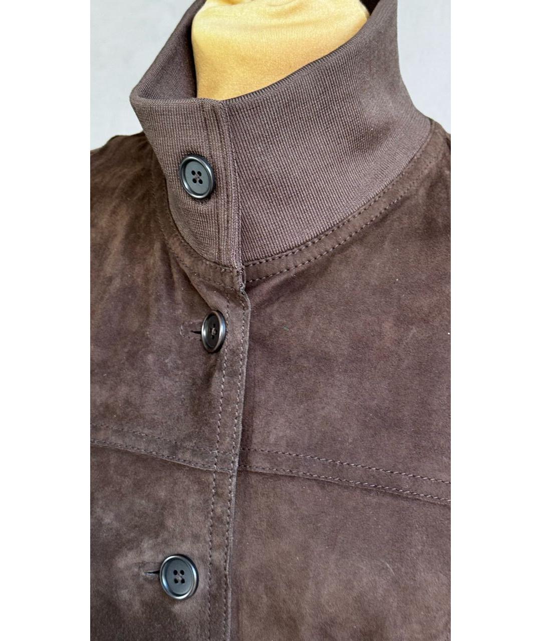 P.A.R.O.S.H. Коричневая замшевая куртка, фото 4