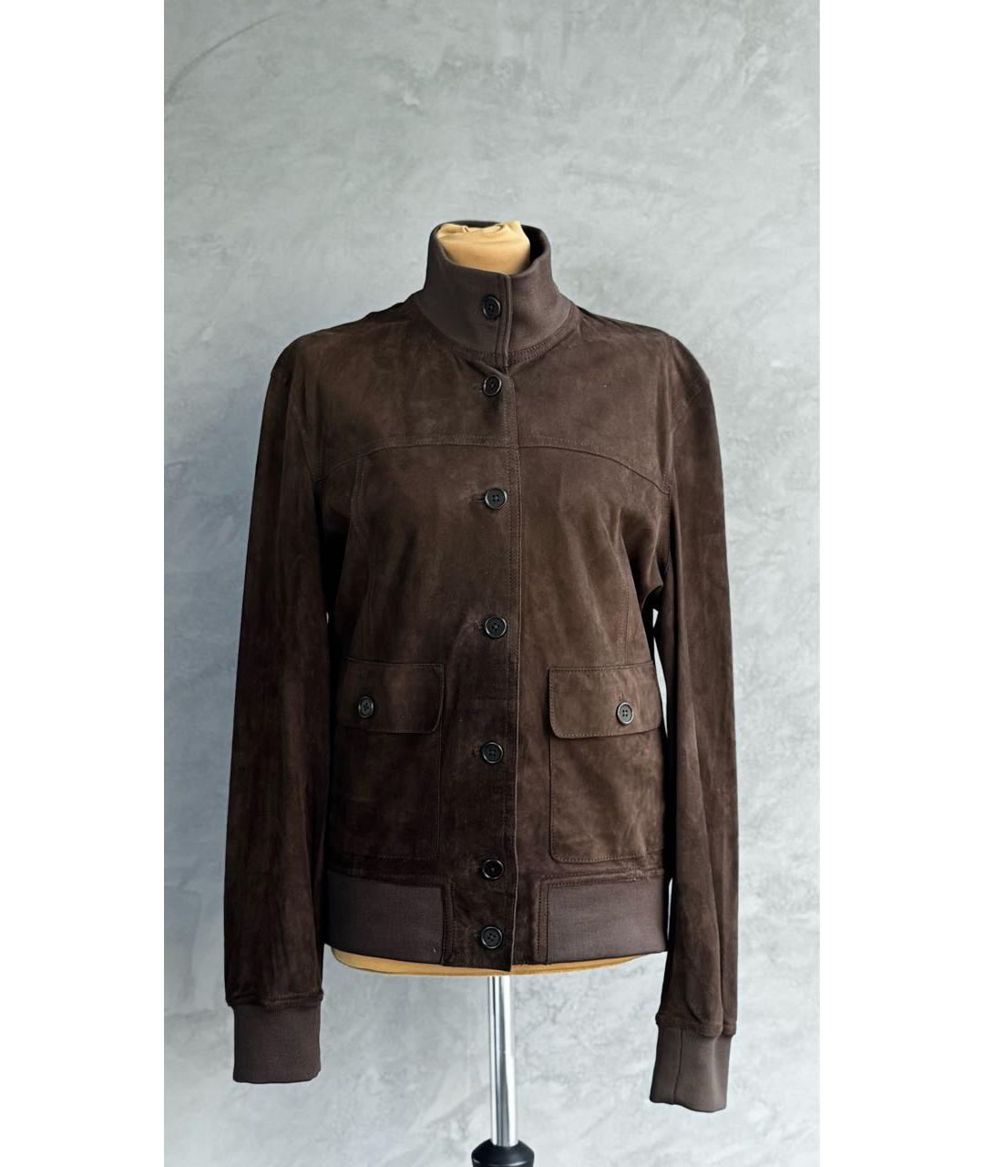 P.A.R.O.S.H. Коричневая замшевая куртка, фото 7