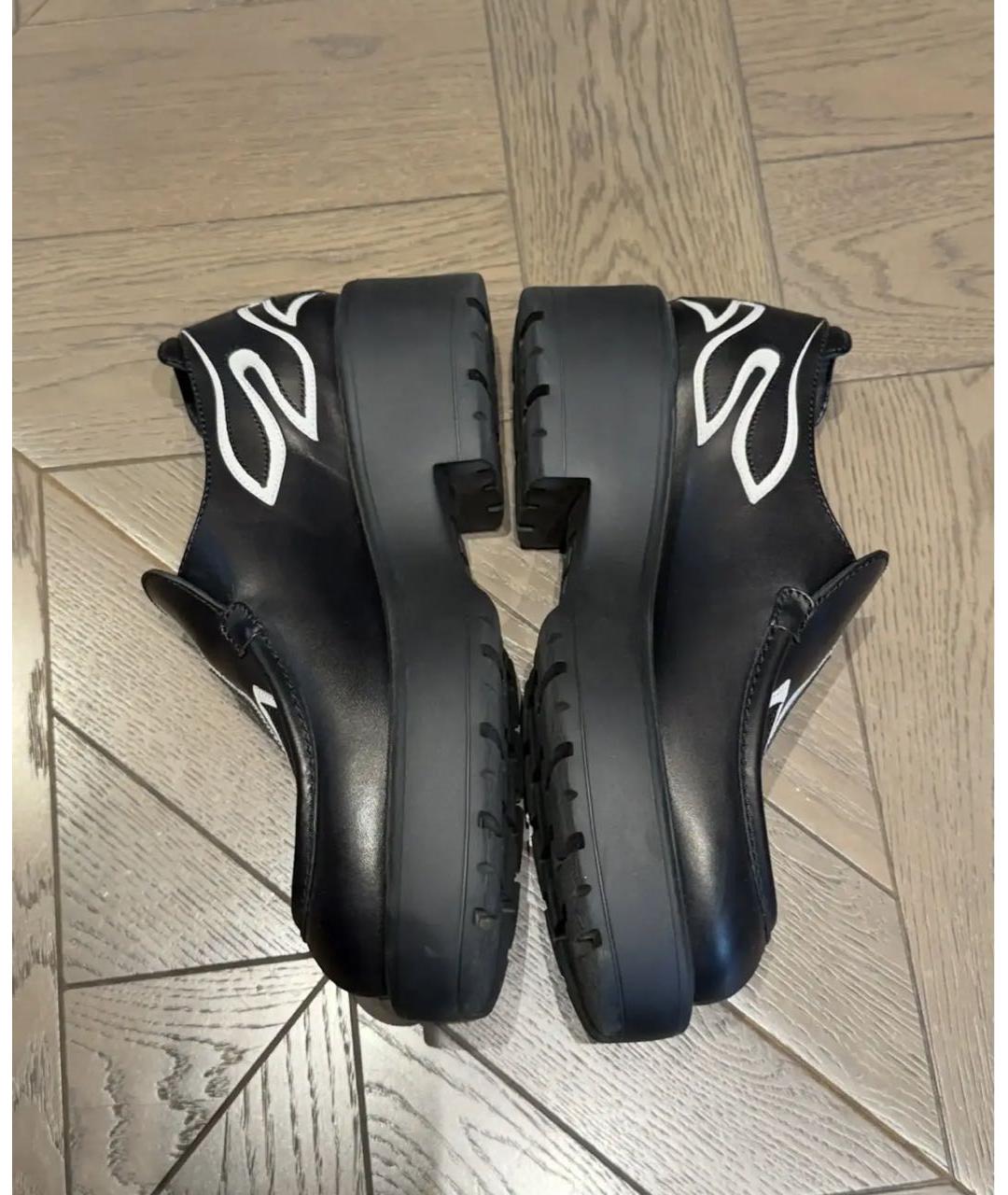 MIU MIU Черные кожаные лоферы, фото 3