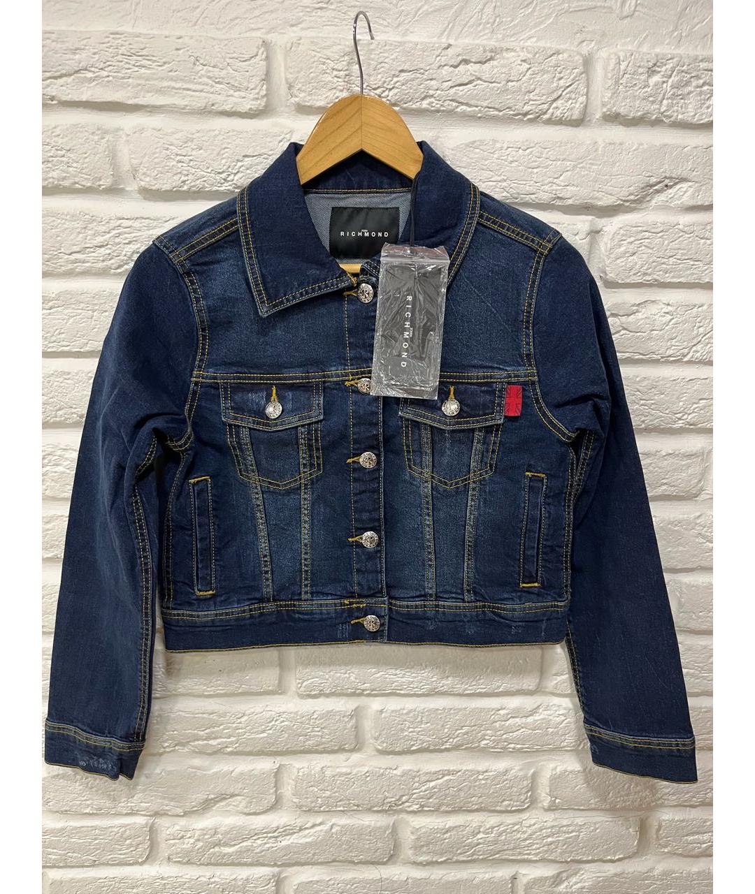 JOHN RICHMOND Синий деним жакет/пиджак, фото 8