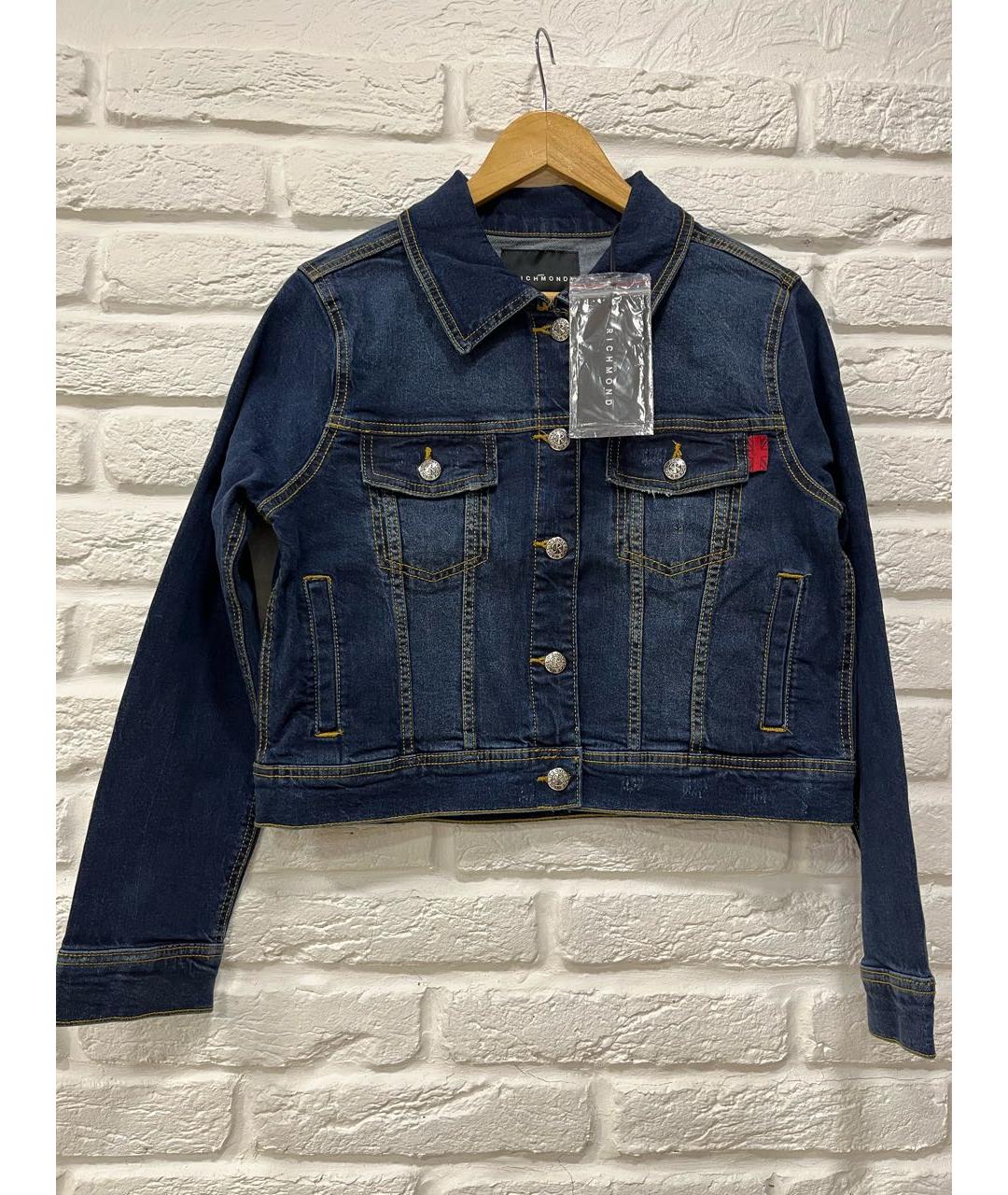 JOHN RICHMOND Синий деним жакет/пиджак, фото 8