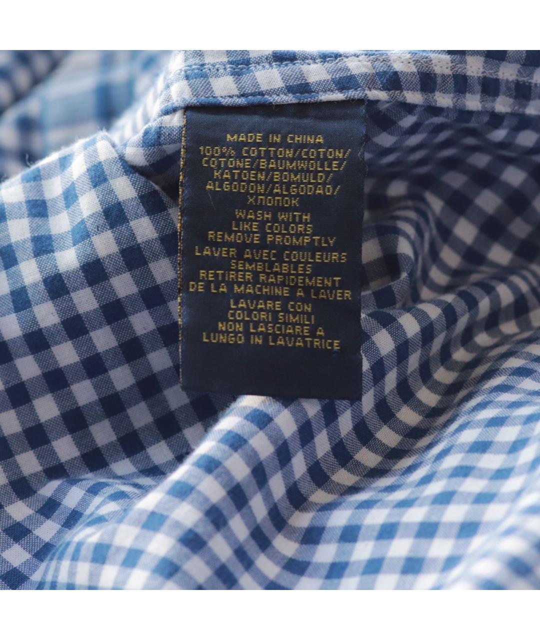 POLO RALPH LAUREN Голубое хлопковое повседневное платье, фото 6