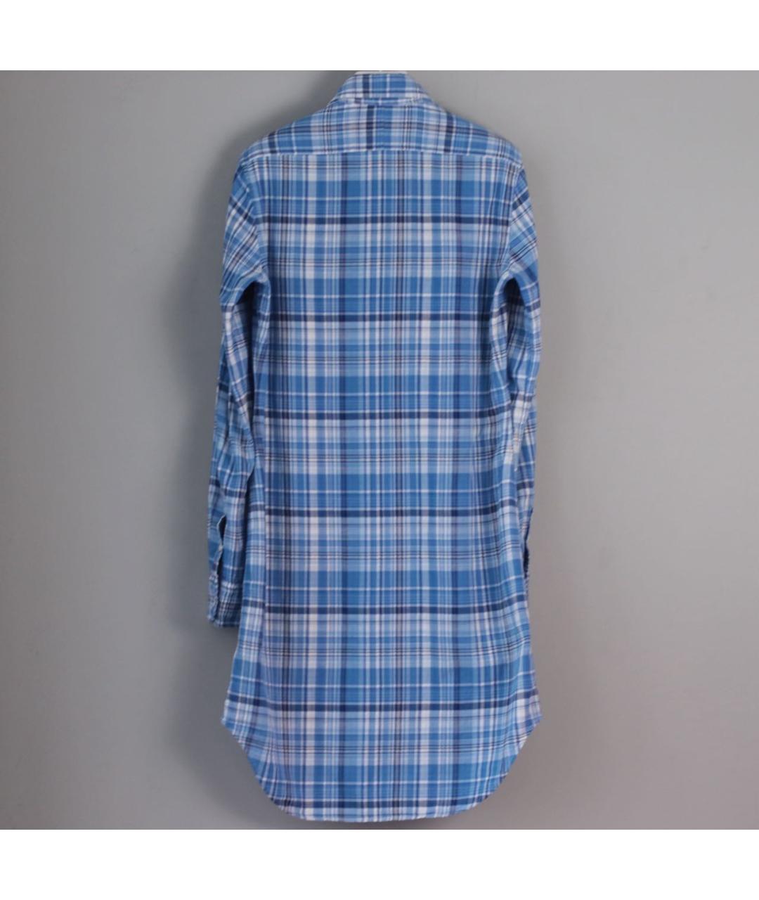 POLO RALPH LAUREN Голубое хлопковое повседневное платье, фото 3