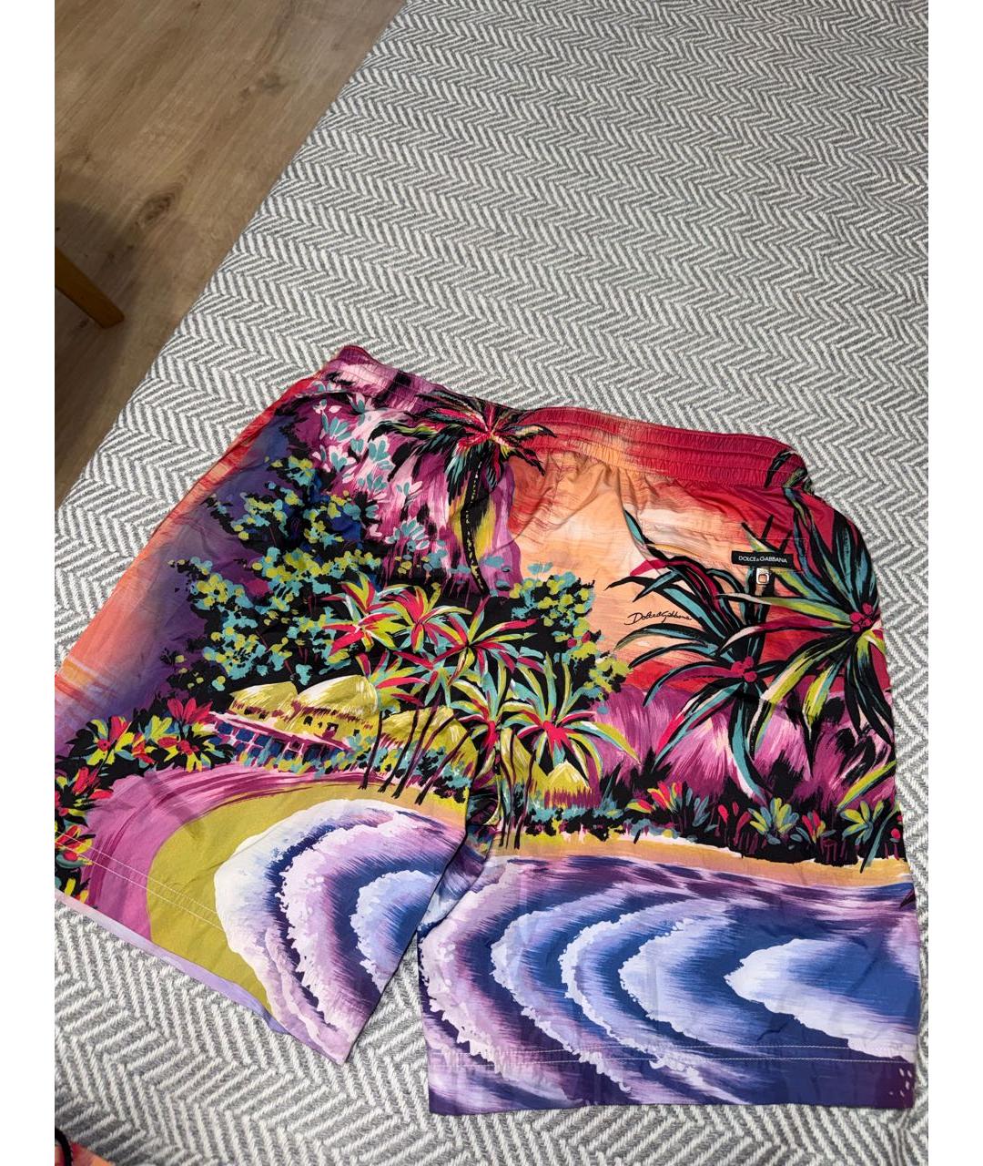 DOLCE&GABBANA Оранжевое полиэстеровые плавки, фото 2