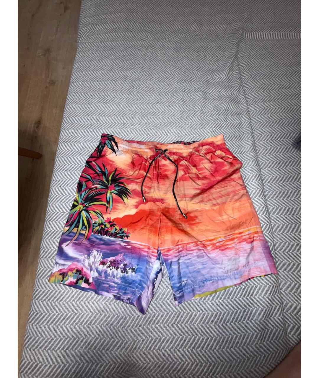 DOLCE&GABBANA Оранжевое полиэстеровые плавки, фото 4