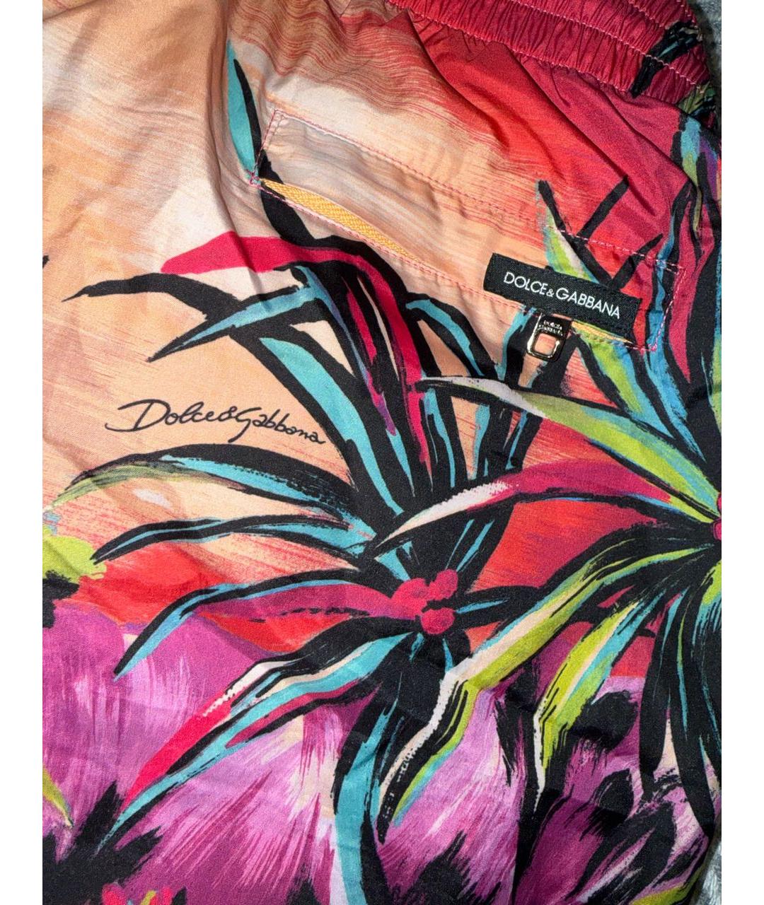 DOLCE&GABBANA Оранжевое полиэстеровые плавки, фото 3