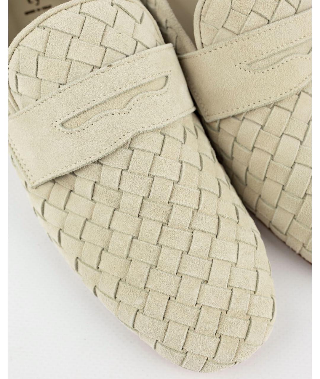 ELEVENTY Бежевые замшевые лоферы, фото 4