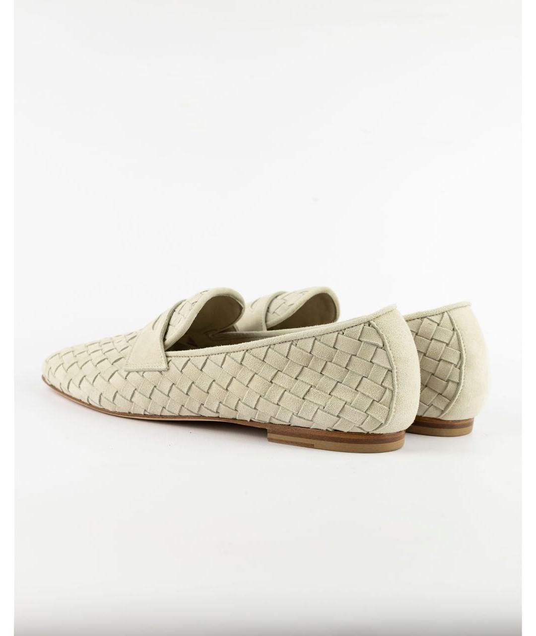 ELEVENTY Бежевые замшевые лоферы, фото 3