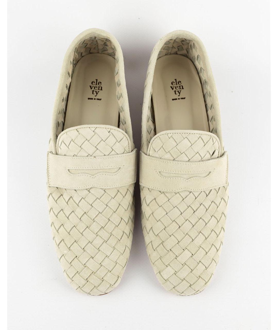 ELEVENTY Бежевые замшевые лоферы, фото 2