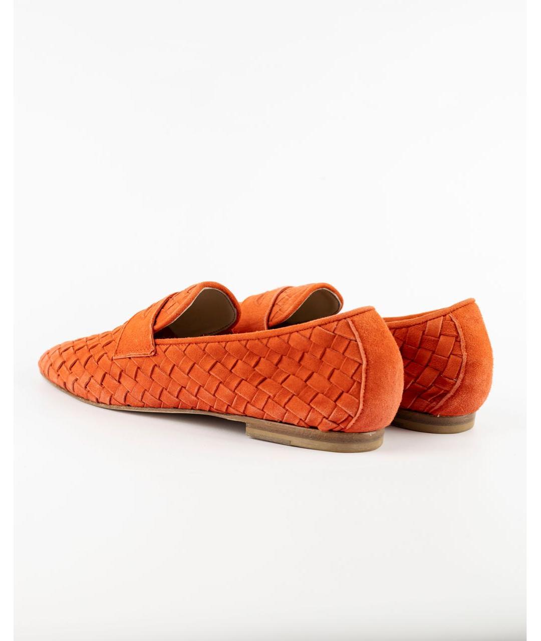 ELEVENTY Оранжевое замшевые лоферы, фото 3