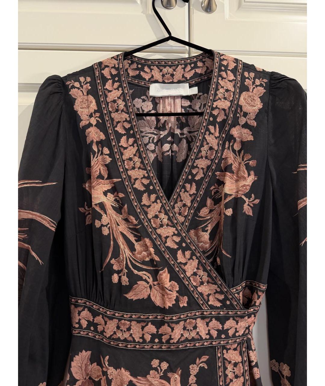 ZIMMERMANN Черное хлопковое повседневное платье, фото 3