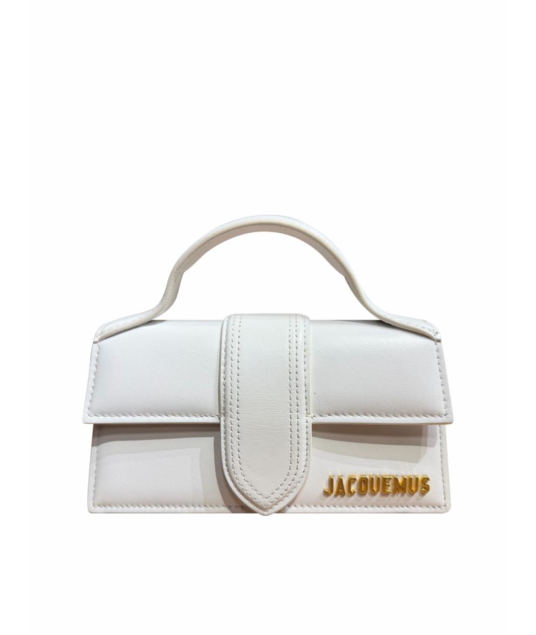 JACQUEMUS Белая кожаная сумка через плечо, фото 1