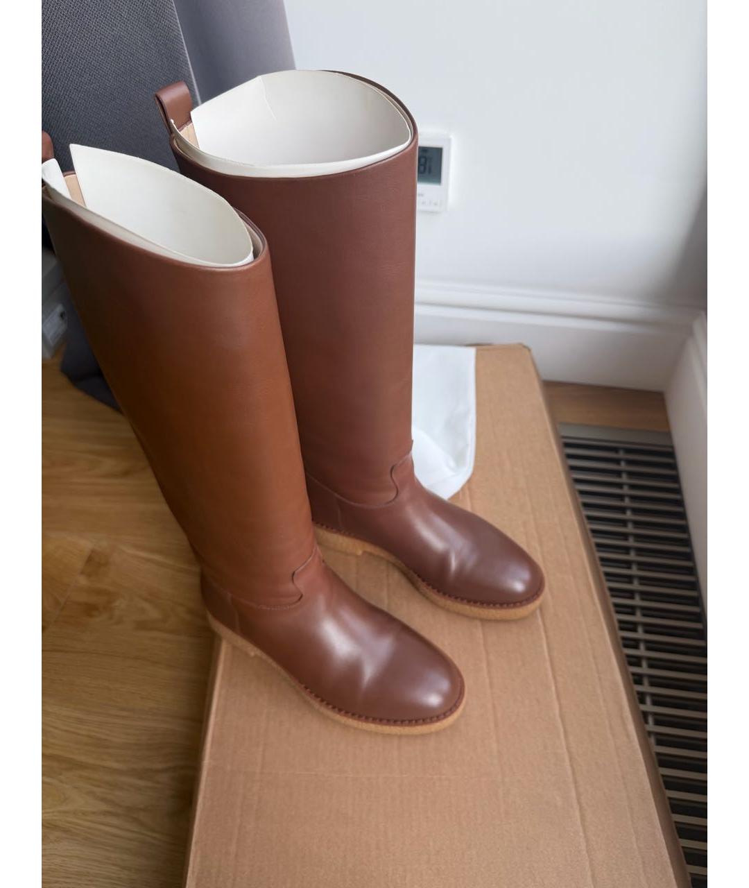 12 STOREEZ Коричневые кожаные сапоги, фото 3