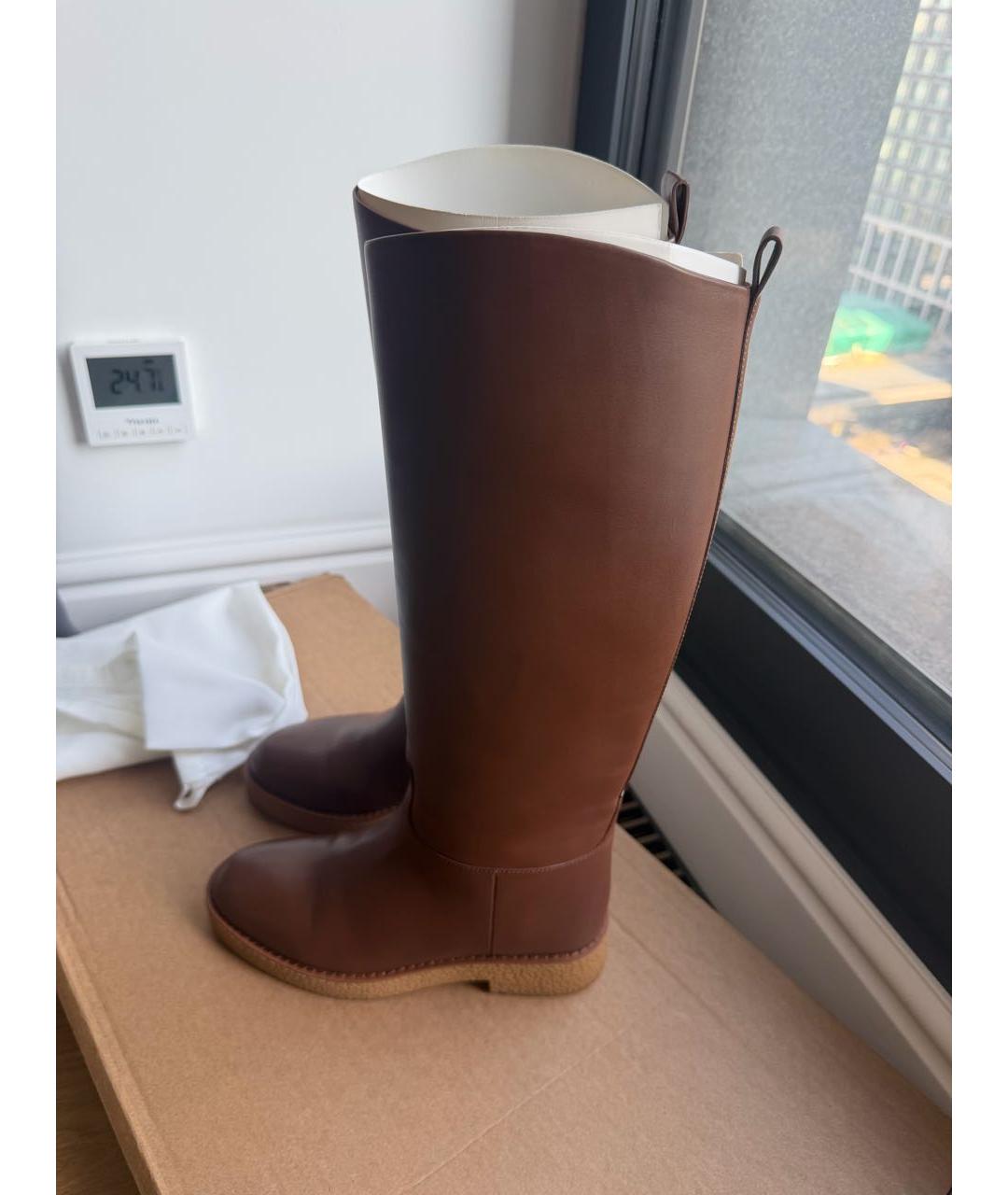 12 STOREEZ Коричневые кожаные сапоги, фото 7