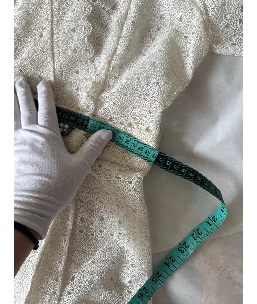 CHANEL Белое хлопковое повседневное платье, фото 6