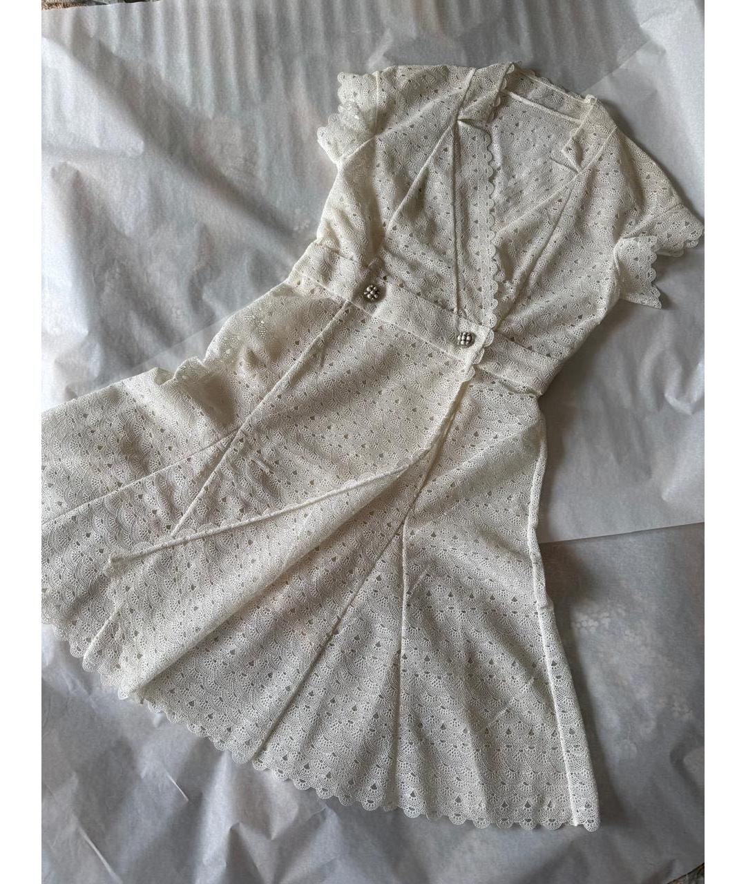 CHANEL Белое хлопковое повседневное платье, фото 8