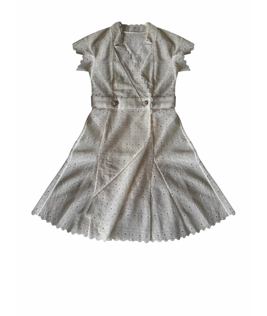 CHANEL Белое хлопковое повседневное платье, фото 1