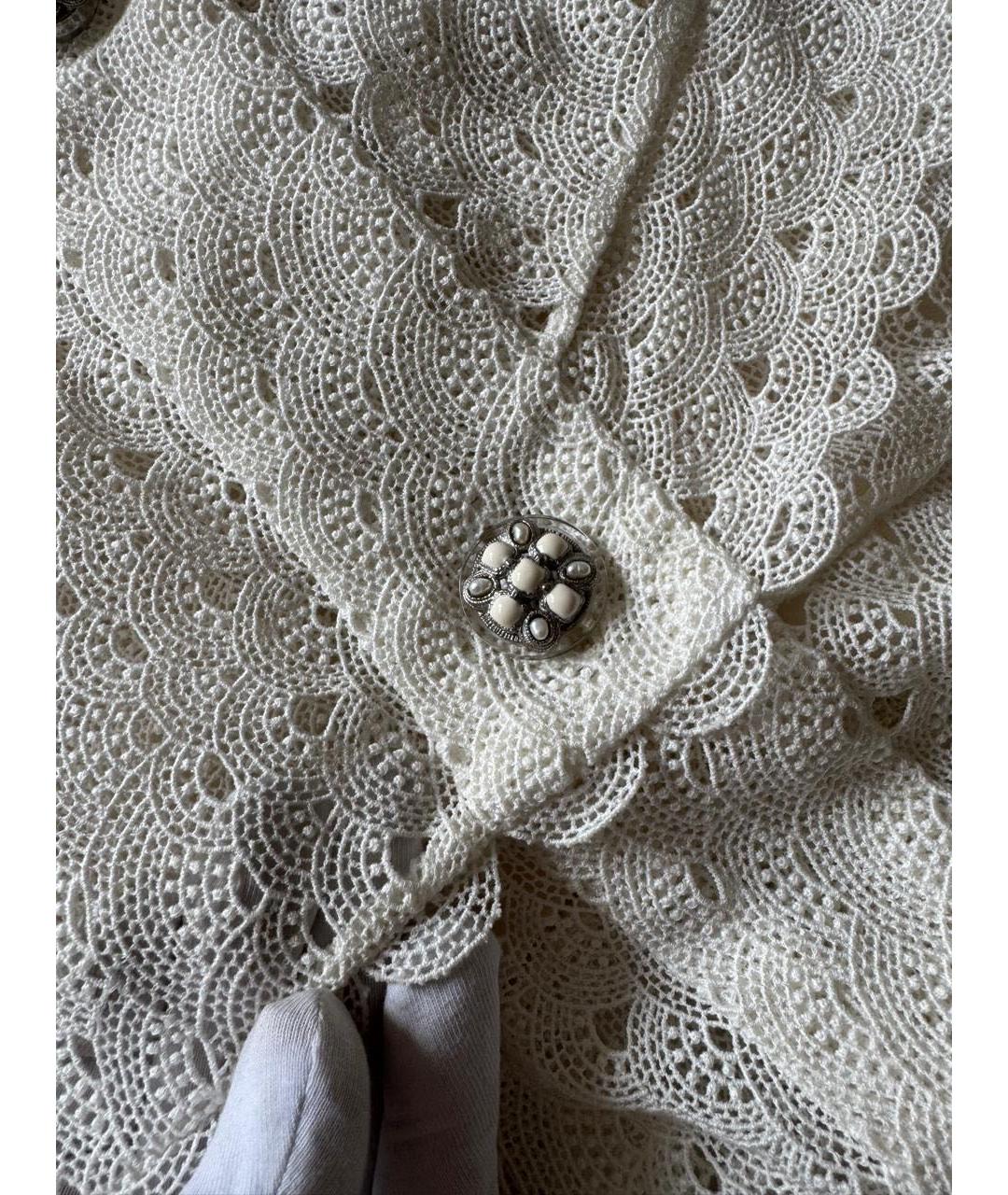 CHANEL Белое хлопковое повседневное платье, фото 4