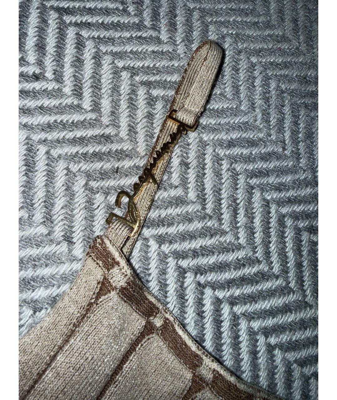 JACQUEMUS Бежевое вискозное платье, фото 3