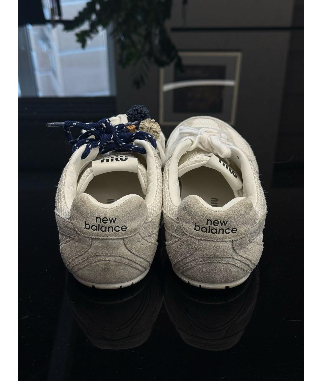 MIU MIU Белые замшевые кеды, фото 4