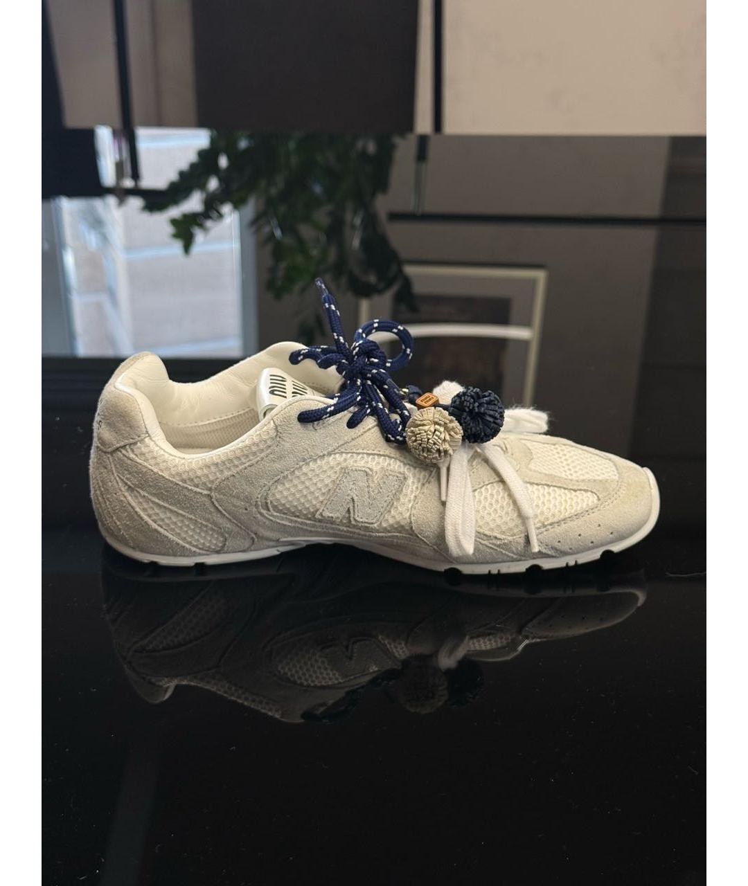 MIU MIU Белые замшевые кеды, фото 5