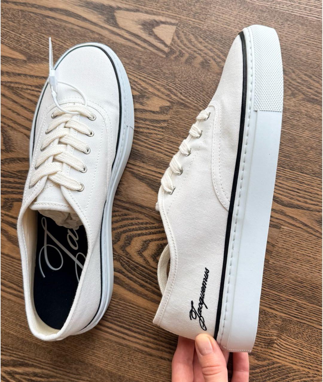 JACQUEMUS Белые текстильные кеды, фото 7