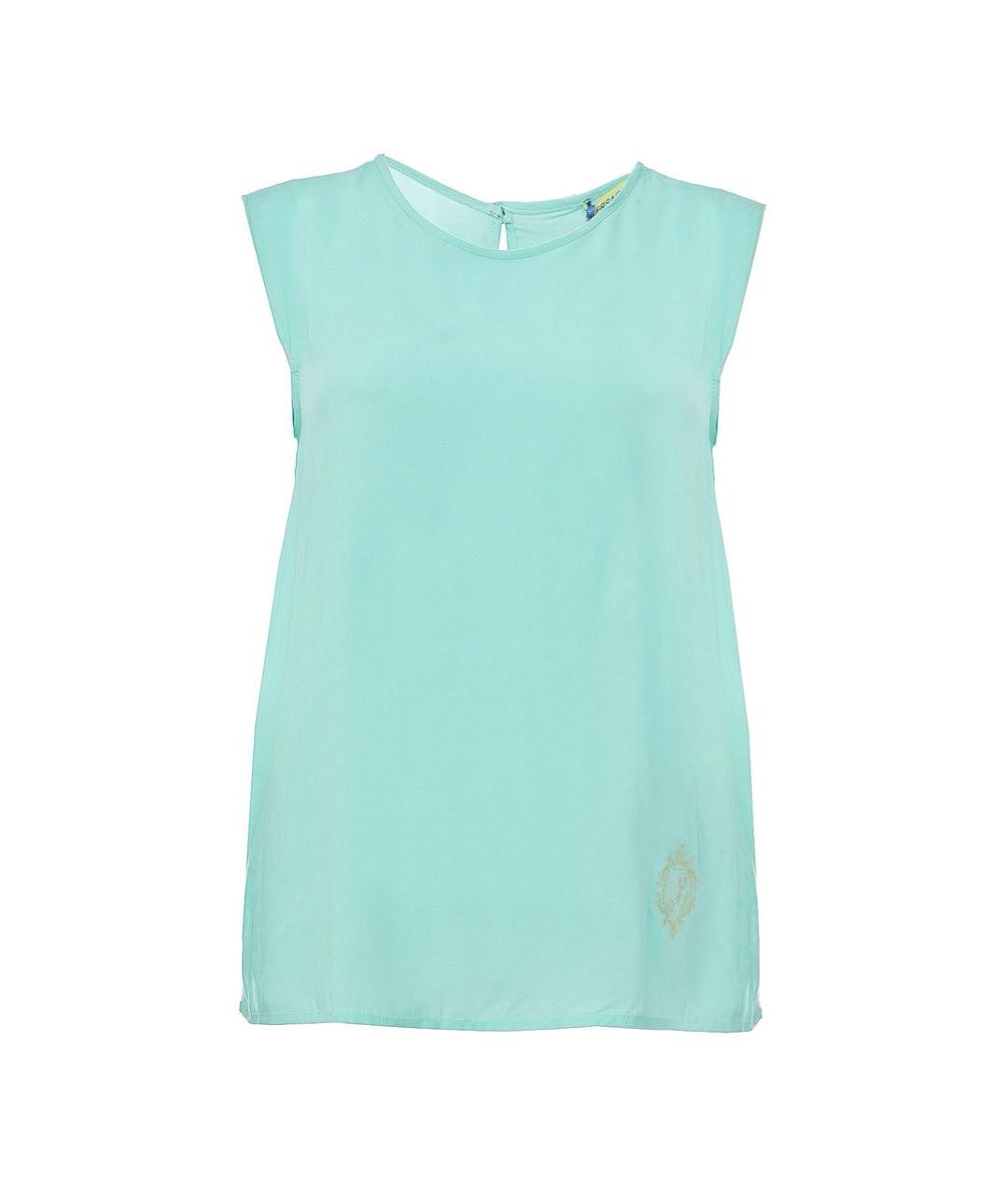 VERSACE JEANS COUTURE Бирюзовая вискозная майка, фото 9