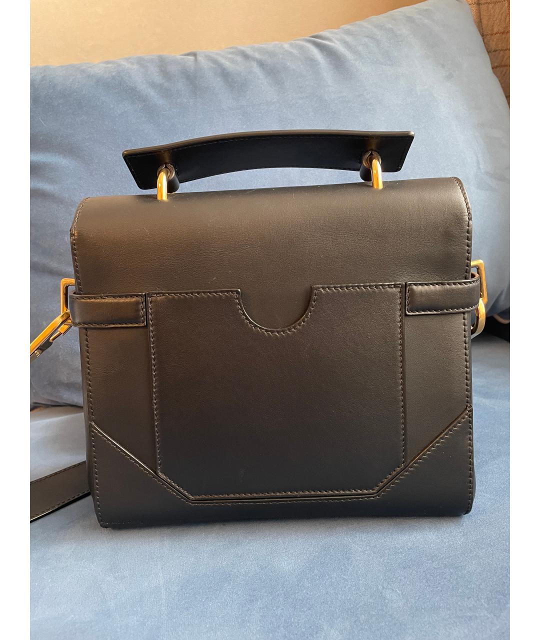 BALMAIN Черная кожаная сумка через плечо, фото 3