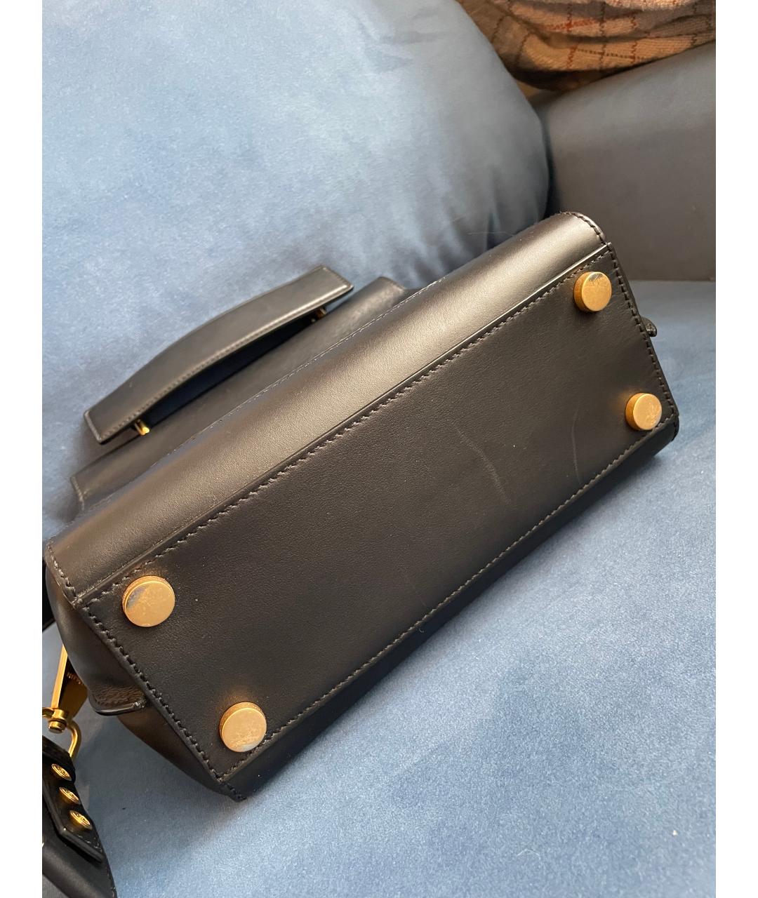 BALMAIN Черная кожаная сумка через плечо, фото 8