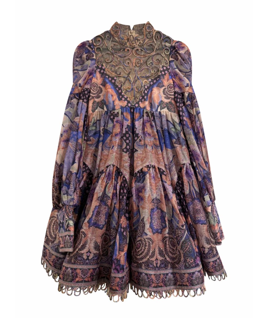 ZIMMERMANN Фиолетовое полиэстеровое коктейльное платье, фото 1