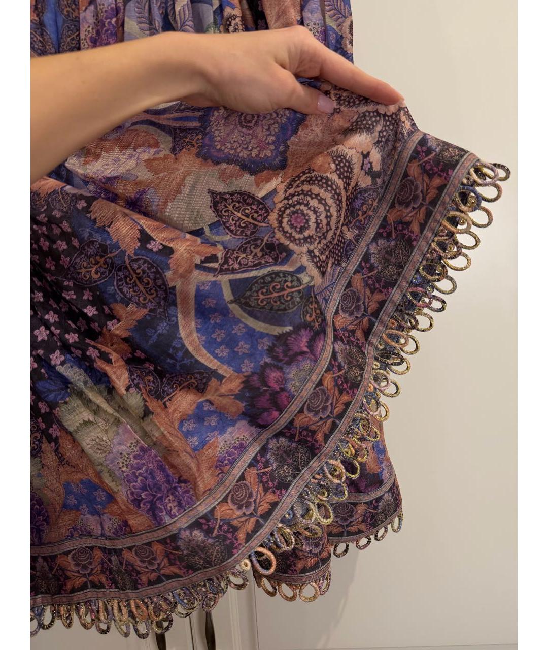 ZIMMERMANN Фиолетовое полиэстеровое коктейльное платье, фото 4