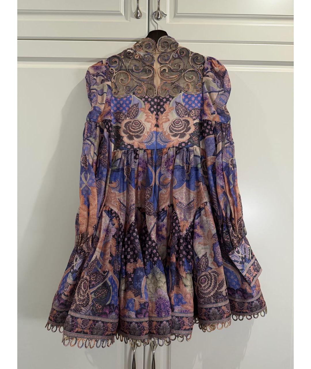 ZIMMERMANN Фиолетовое полиэстеровое коктейльное платье, фото 2