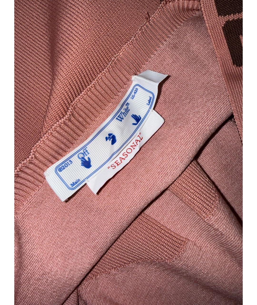 OFF-WHITE Коралловое полиэстеровое платье, фото 3