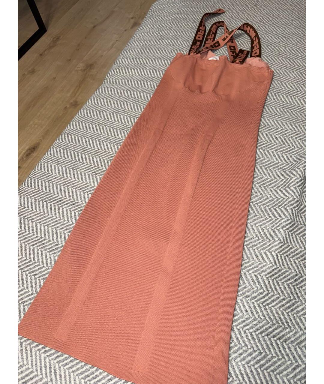 OFF-WHITE Коралловое полиэстеровое платье, фото 2