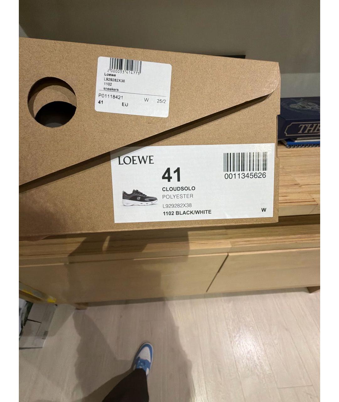 LOEWE Черные синтетические кроссовки, фото 5