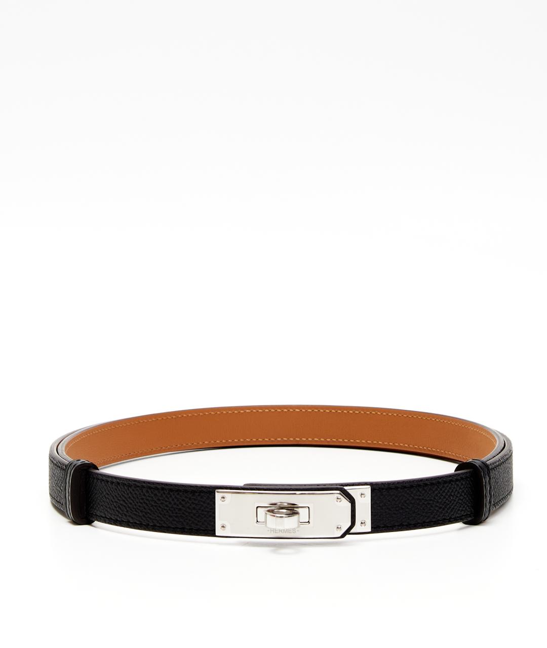 HERMES Черный кожаный ремень, фото 6