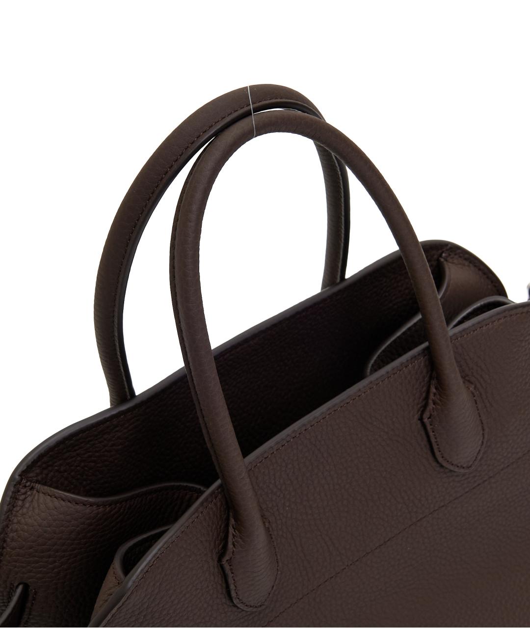 THE ROW Коричневая кожаная сумка тоут, фото 6