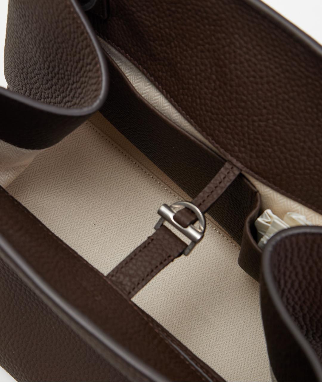 THE ROW Коричневая кожаная сумка тоут, фото 8