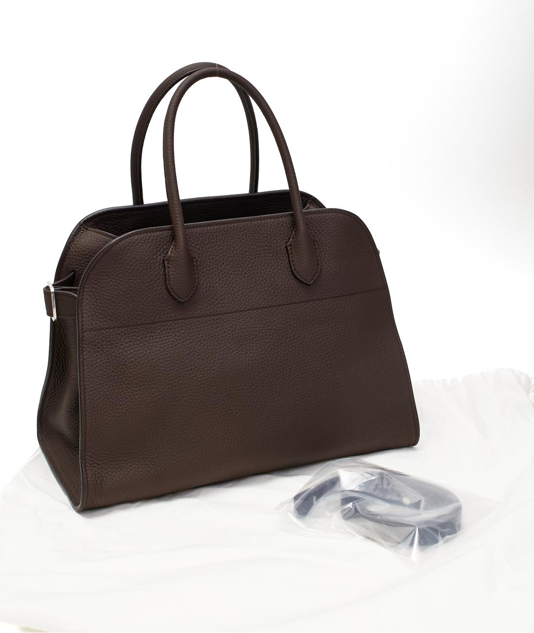 THE ROW Коричневая кожаная сумка тоут, фото 4