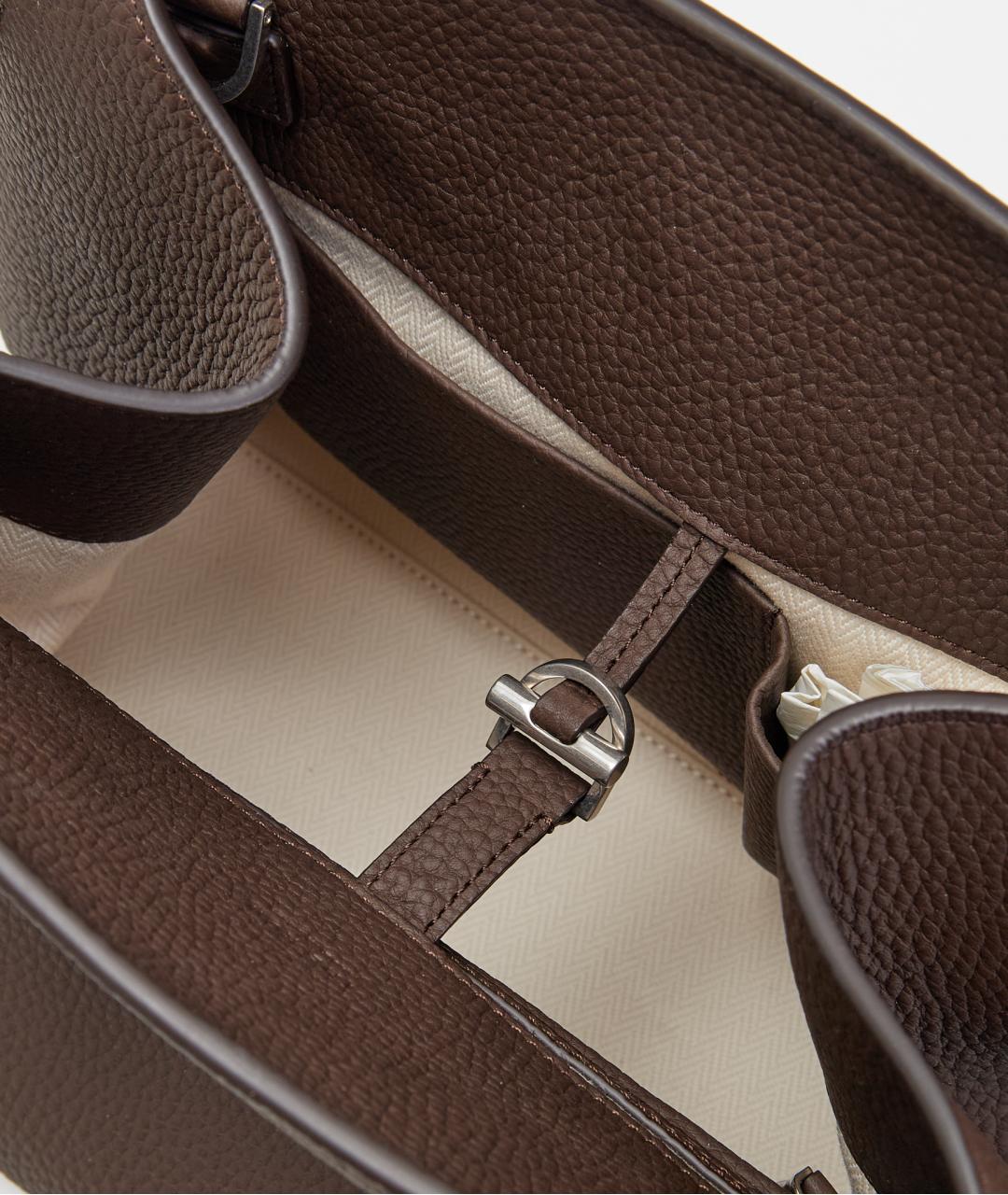 THE ROW Коричневая кожаная сумка тоут, фото 7