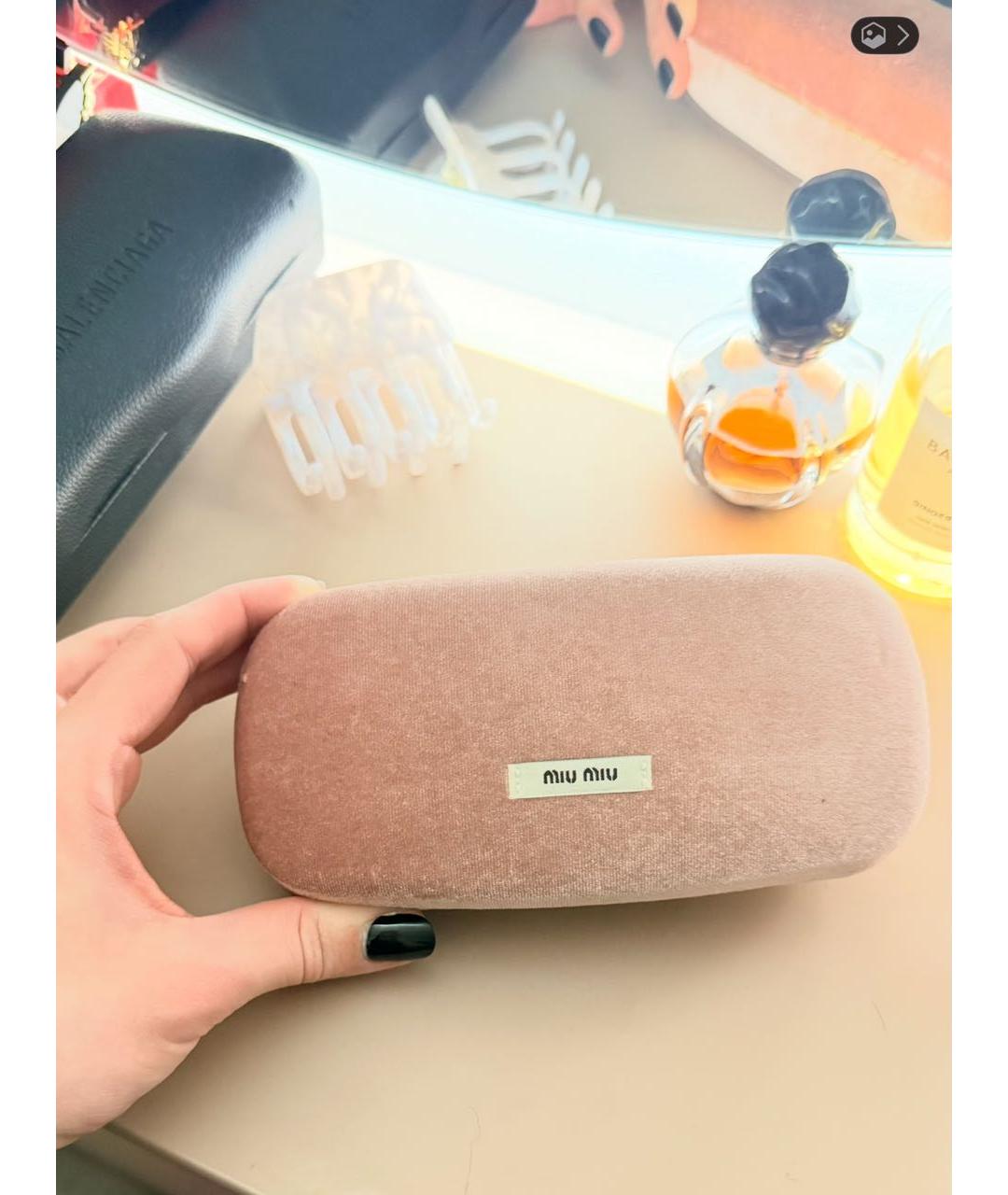 MIU MIU Синие пластиковые солнцезащитные очки, фото 5